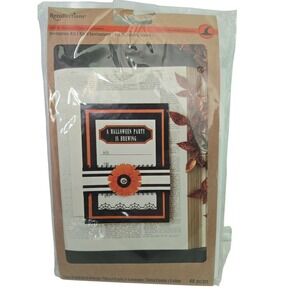 RECOLLECTIONS Party Invitation‎ Kit for 8 Halloween Orange Flower Party